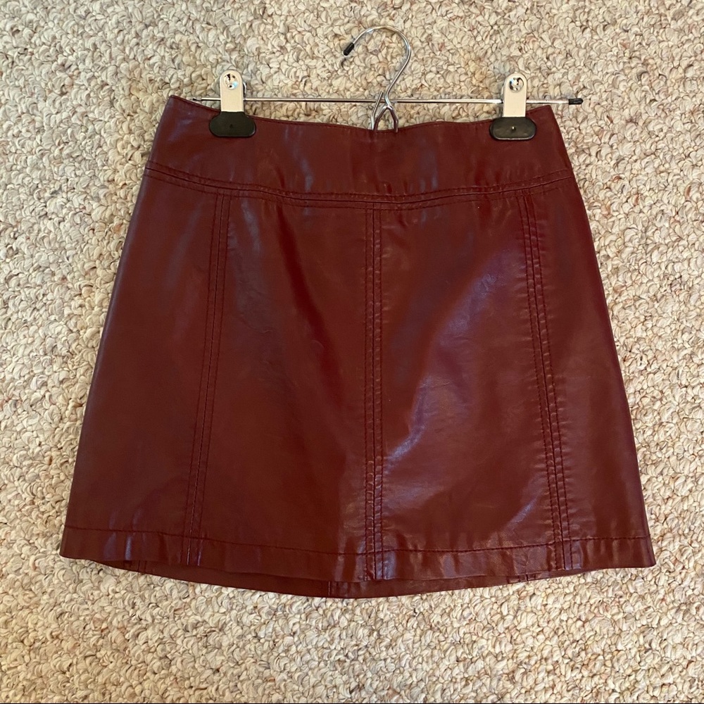 Free People Leather Skirt